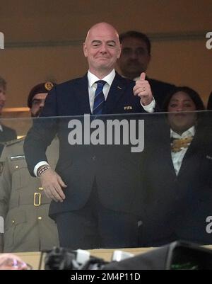 18. Dezember 2022, Lusail Iconic Stadium, Doha, QAT, FIFA-Weltmeisterschaft 2022, Finale, Argentinien gegen Frankreich, im Bild von FIFA-Präsident Giovanni Infantino Stockfoto