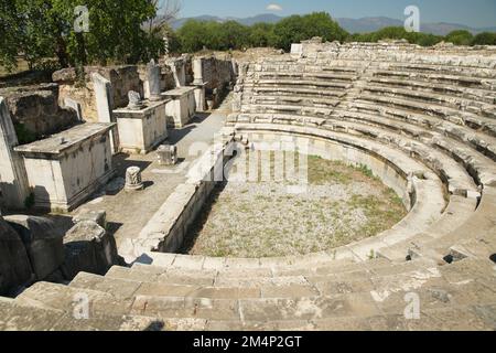 Bouleuterion, Ratshaus in der antiken Stadt Aphrodisias in Geyre, Aydin, Turkiye Stockfoto