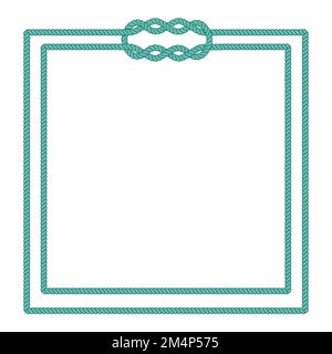 Seemann Seil Knoten Bilderrahmen Stock Vektor