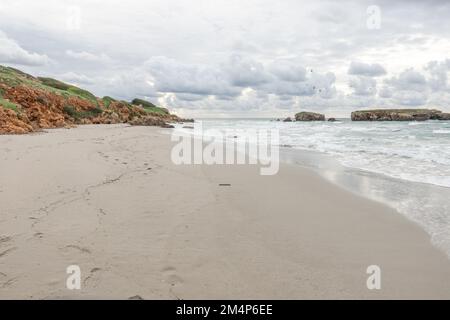 Strand, Bini Gaus, Menorca, Balearen, Spanien. Stockfoto