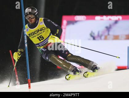 Unsere Lady Von Campiglio, Italien. 22. Dezember 2022. Sport Sci Madonna di Campiglio, Men's Night Slalom, Giuliano Razzoli, 22. Dezember 2022. Ph Felice Calabro'/Fotogramma Nur Redaktionelle Verwendung Kredit: Independent Photo Agency/Alamy Live News Stockfoto