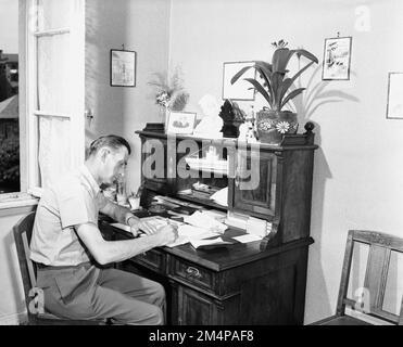 Arbeit - Force Ouvriere Arbeiter zu Hause. Fotos von Marshall-Plan-Programmen, Ausstellungen und Personal Stockfoto