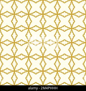 Nahtlose Vektordekoration im arabischen Stil. Geometrischer abstrakter Hintergrund. Grill mit goldenem Muster für Tapeten und Hintergründe Stock Vektor
