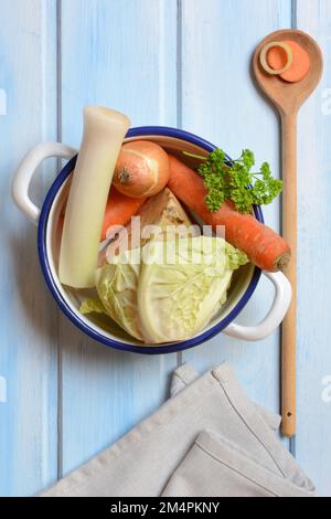 Suppe Gemüse, Suppe Gemüse in Schüssel Stockfoto