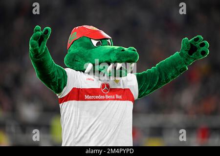 Mascot Fritzle VfB Stuttgart, Mercedes-Benz Arena, Stuttgart, Baden-Württemberg, Deutschland Stockfoto