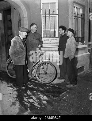 Arbeit - Force Ouvriere Arbeiter zu Hause. Fotos von Marshall-Plan-Programmen, Ausstellungen und Personal Stockfoto