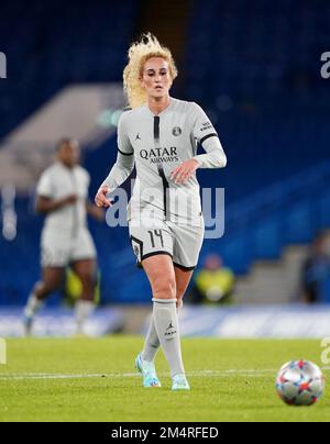 Paris Saint-Germain's Kheira Hamraoui während des Spiels der UEFA Women's Champions League Group A auf der Stamford Bridge, London. Foto: Donnerstag, 22. Dezember 2022. Stockfoto