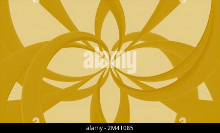 Gelber und violetter Hintergrund. Design.Dense Muster in Bewegungssimulation, die sich in verschiedene Richtungen drehen. Hochwertige 4K-Aufnahmen Stockfoto