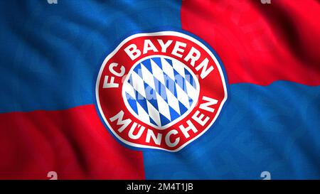 Profifußballverein Bayern München. Bewegung. FC Bayern München Logo. Nur zur redaktionellen Verwendung Stockfoto