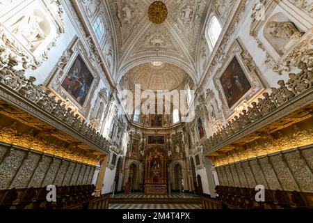 Granada, Spanien - 29. November 2021: Innere des Karthusianischen Klosters Kirche der Himmelfahrt unserer Frau (Monasterio de la Cartuja), Granada, Spanien. Stockfoto