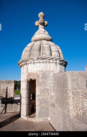 Beobachtungsposten im Belém-Turm, Lissabon, Portugal Stockfoto