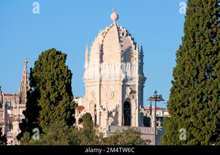 Kuppel der Kirche Santa Maria de Belem, Kloster Jeronimos (16. Jahrhundert - vom Architekten Diogo de Boitaca im manueline-Stil), Lissabon, Portugal Stockfoto