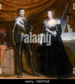 Frederick Henry (1584-1647), souveräner Prinz von Orange und seine Gemahlin, Amalia von Solms-Braunfels (1602-1675), Ölgemälde auf Leinwand von Gerard van Honthorst, 1637-1638 Stockfoto