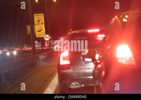 Stau auf Expressway S6 namens Obwodnica Trojmiasta (Tricity Beltway) zur Autostrada A1 in Danzig, Polen © Wojciech Strozyk / Alamy Stock Photo * Stockfoto