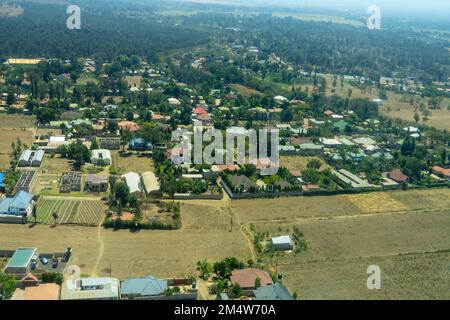 Luftaufnahme der Stadt Arusha in Tansania Stockfoto