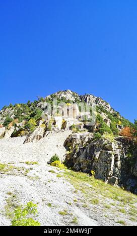 Landschaft des Nationalparks Aigüestortes i Estany de Sant Maurici, Alta Ribagorza, Lleida, Katalonien, Spanien, Europa Stockfoto