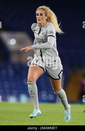 London, England, 22. Dezember 2022. Kheira Hamraoui von Paris Saint Germain während des UEFA Womens Champions League-Spiels auf der Stamford Bridge, London. Das Bild sollte lauten: Paul Terry / Sportimage Credit: Sportimage/Alamy Live News Stockfoto