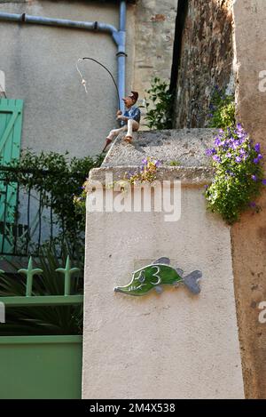 La Ferte-Bernard, Altstadt, Morbihan, Bretagne, Bretagne, Bretagne, Frankreich, Europa Stockfoto