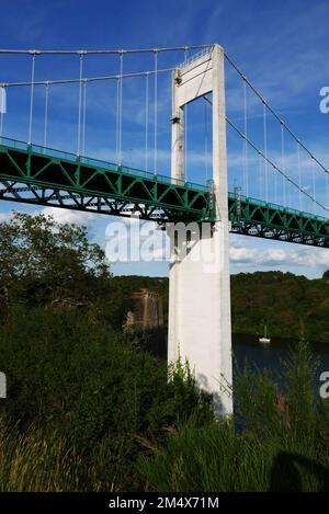 La Ferte-Bernard, Le Port neuf und New Bridge, Morbihan, Bretagne, Bretagne, Bretagne, Frankreich, Europa Stockfoto