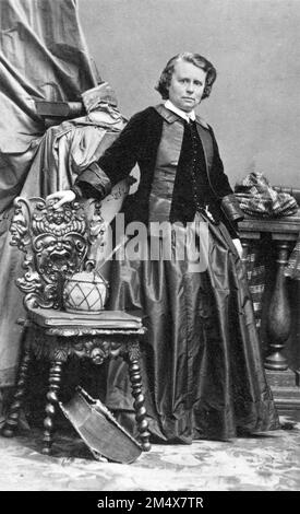 Porträt von Rosa Bonheur (Marie-Rosalie Bonheur: 1822-1899) von André Adolphe-Eugène Disdéri, c. 1861-64 Stockfoto