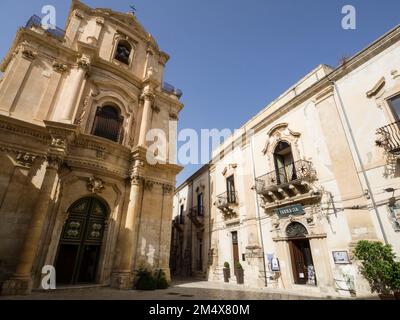 San Michele Arcangelo, Via Penna, Scicli, Sizilien, Italien Stockfoto