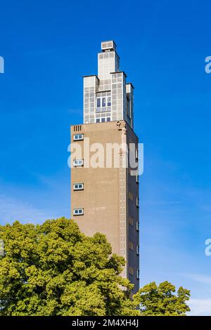 Deutschland, Sachsen-Anhalt, Magdeburg, Albinmüller-Turm-Aussichtsplattform Stockfoto