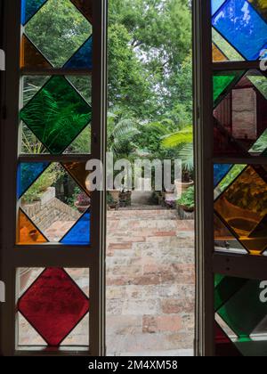 Blick auf den Botanischen Garten, Urbino, Le Marche, Italien, Europa Stockfoto