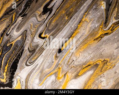 Ebru Kunst Marmor Design Hintergrund. Einzigartige Kunstdarstellung. Flüssige Marmorstruktur. Abstrakter Hintergrund. Buntes Muster für Druck auf Seide. Handzeichnen Stockfoto