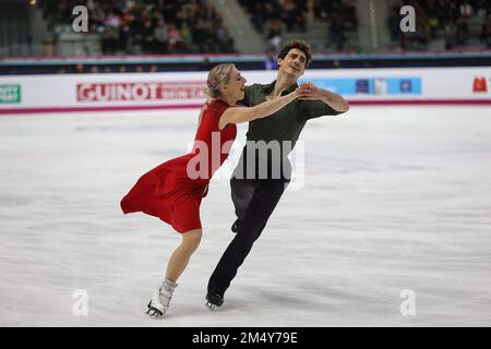 Madison Chock/Evan Bates (USA) beim Ice Dance Grand Prix des Eiskunstlauf-Finales Torino 2022 (Italien) Stockfoto