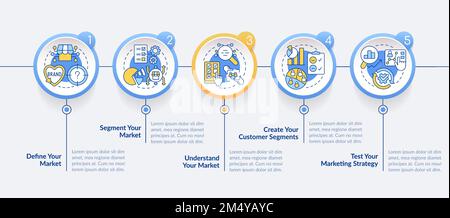 Erste Schritte mit der Infografik-Vorlage für Segmentierungskreise Stock Vektor