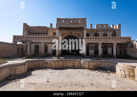 Verlassener Abdullah al-Suleiman Palast, Taif, Königreich Saudi-Arabien Stockfoto