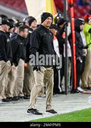 23. Dezember 2022: Während der 1. Hälfte der Union Home Mortgage Gasparilla Bowl - zwischen Wake Forest Demon Deacons und den Missouri Tigers im Raymond James Stadium in Tampa, FL. Romeo T Guzman/CSM Stockfoto