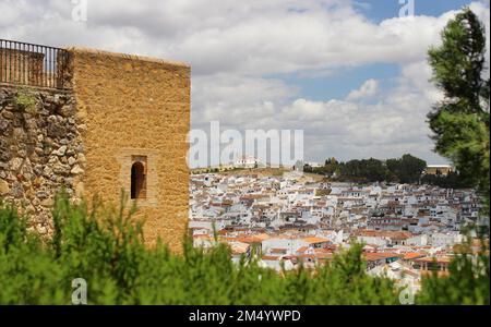 Ein wunderschöner Blick auf Antequera von der Alcazaba in Malaga, Spanien Stockfoto