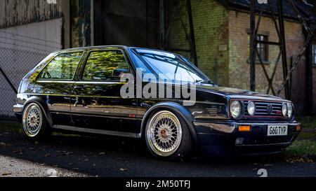 1990 Volkswagen Golf-GTI „G60 TYP“ auf dem Oktober-Scramble, der am 9. Oktober 2022 im Bicester Heritage Centre stattfindet. Stockfoto