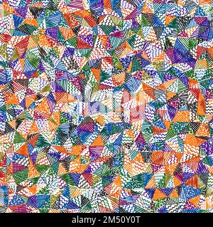 Niedriger Hintergrund für Polyskizzen. Erstaunliches quadratisches Muster. Ausgezeichneter abstrakter Hintergrund. Vektordarstellung. Stock Vektor