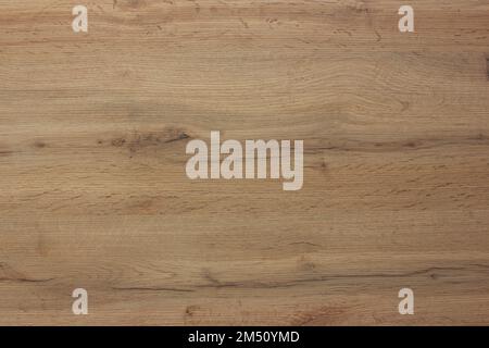 Tischansicht mit Holzhintergrund, Eichenholz mit Fasern Stockfoto