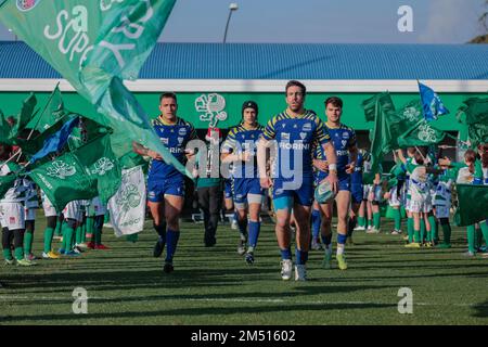 Treviso, Italien. 24. Dezember 2022. Zebre Rugby während Benetton Rugby vs Zebre Rugby Club, United Rugby Championship Match in Treviso, Italien, Dezember 24 2022 Kredit: Independent Photo Agency/Alamy Live News Stockfoto