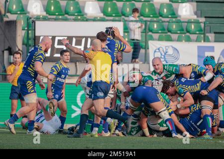 Treviso, Italien. 24. Dezember 2022. Benetton Happiness during Benetton Rugby vs Zebre Rugby Club, United Rugby Championship Match in Treviso, Italien, Dezember 24 2022 Kredit: Independent Photo Agency/Alamy Live News Stockfoto