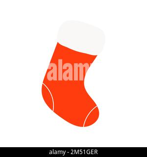 weihnachtssocke voller Geschenke, weihnachtssocke Stock Vektor