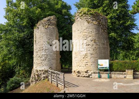 Knaresborough Burgruinen Burg Knaresborough North Yorkshire England GB Europa Stockfoto