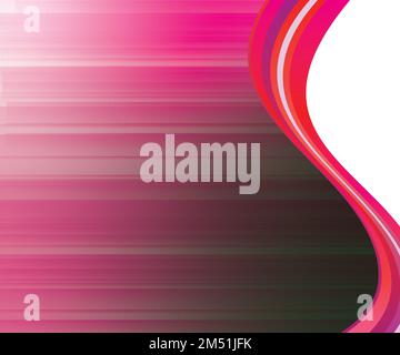 Abstrakter Hintergrundvektor in Magenta- und Rosa-Wellendesign Stock Vektor