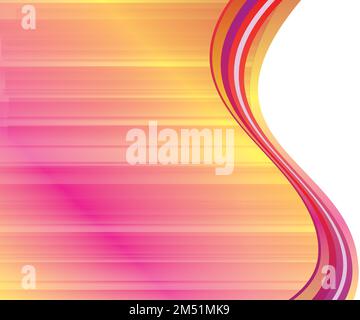 Abstrakter Hintergrundvektor in Magenta- und Rosa-Wellendesign Stock Vektor