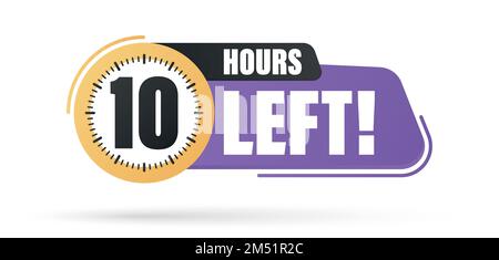 Der Countdown hat das 10-Tage-Banner hinterlassen. Zählzeit Verkauf. Stock Vektor