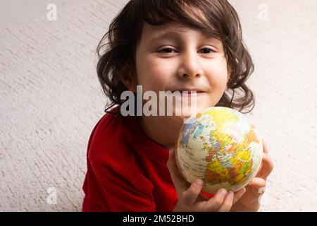 Earth Globbe in Hands as Environment and Save Planet Concept Stockfoto