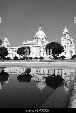 Das berühmte Queen Victoria Memorial am Maidan, Kalkutta, Westbengalen, Indien. Stockfoto
