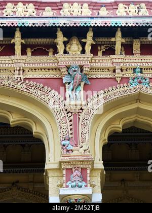 Thirumalai Nayak Palace in Madurai, Tamil Nadu, Indien. Stockfoto