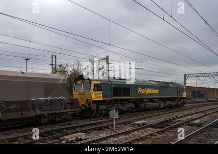 66509 Richtung Süden aus Carlisle. Dienstag, 14. April 2009. Stockfoto