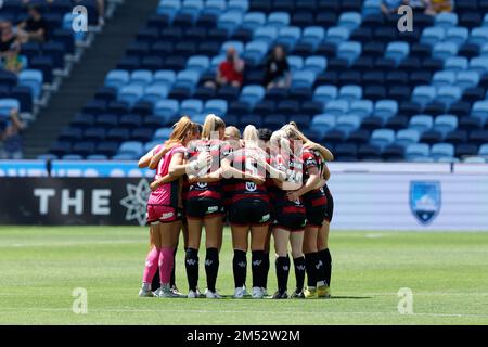 Sydney, Australien. 24. Dezember 2022. Die Spieler der Western Sydney Wanderers treffen sich vor dem Spiel zwischen dem FC Sydney und den Wanderern im Allianz Stadium am 24. Dezember 2022 in Sydney, Australien. Gutschrift: IOIO IMAGES/Alamy Live News Stockfoto