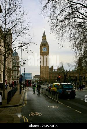 Blick auf Big Ben und die Houses of Parliament, City of Westminster, London, Großbritannien, Europa Stockfoto