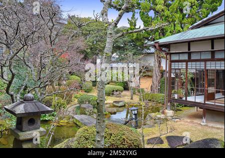 Miyajima Museum of History and Folk, Itsukushima Island, Präfektur Hiroshima, Japan. Stockfoto